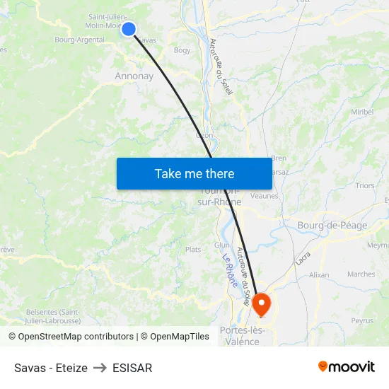 Savas - Eteize to ESISAR map