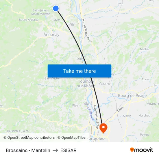 Brossainc - Mantelin to ESISAR map