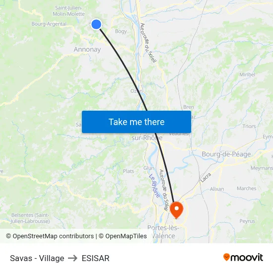 Savas - Village to ESISAR map