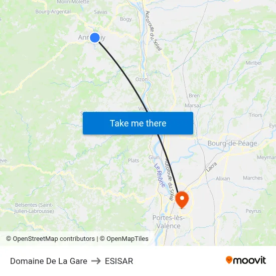 Domaine De La Gare to ESISAR map