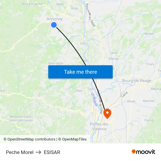 Peche Morel to ESISAR map