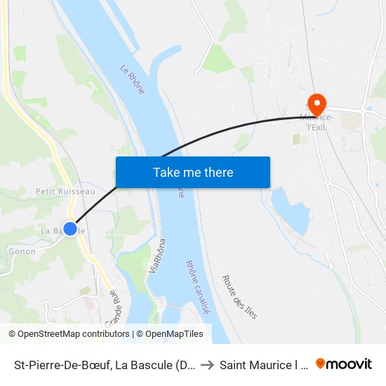 St-Pierre-De-Bœuf, La Bascule (D503) to Saint Maurice l Exil map