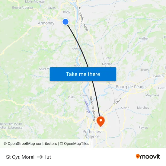 St Cyr, Morel to Iut map