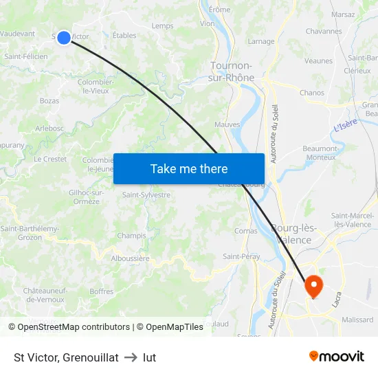 St Victor, Grenouillat to Iut map