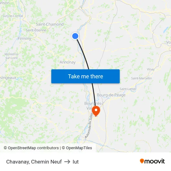 Chavanay, Chemin Neuf to Iut map