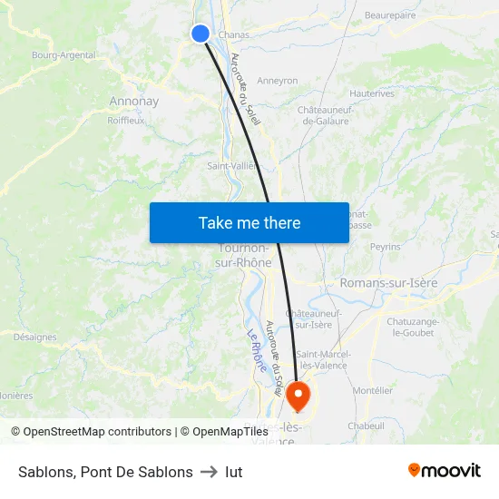 Sablons, Pont De Sablons to Iut map