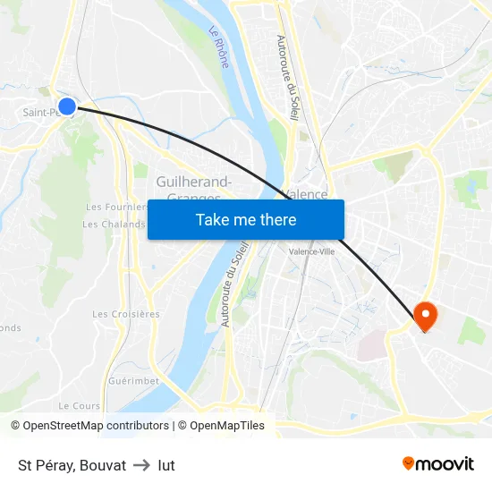 St Péray, Bouvat to Iut map