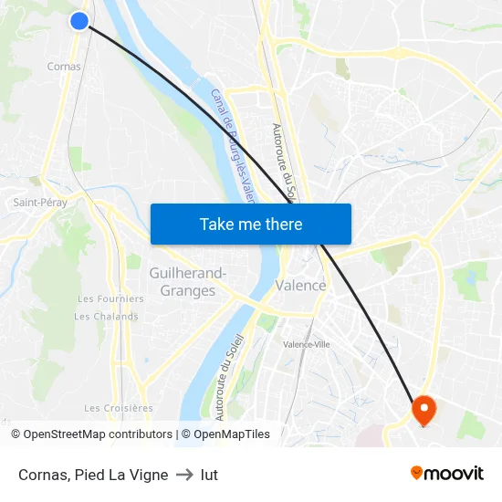 Cornas, Pied La Vigne to Iut map