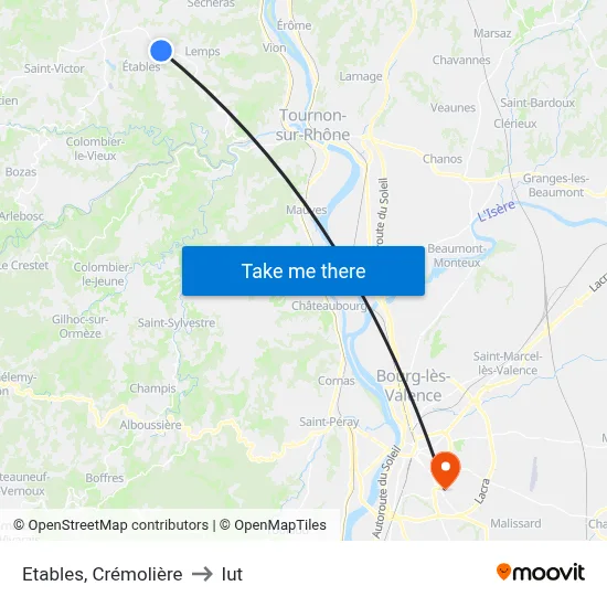 Etables, Crémolière to Iut map