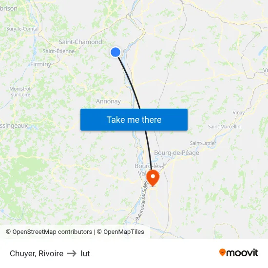 Chuyer, Rivoire to Iut map