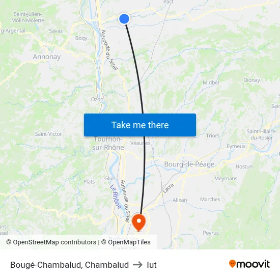 Bougé-Chambalud, Chambalud to Iut map