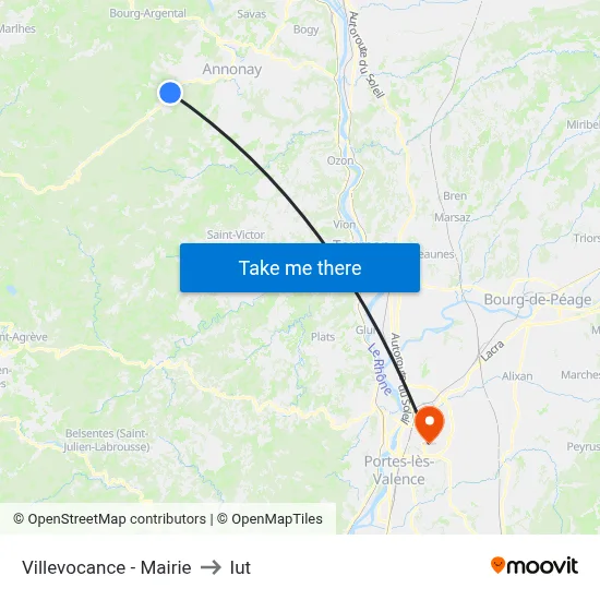 Villevocance - Mairie to Iut map