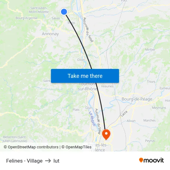 Felines - Village to Iut map