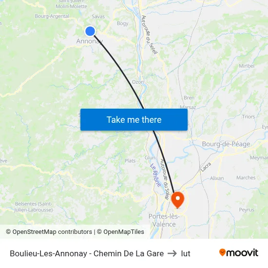 Boulieu-Les-Annonay - Chemin De La Gare to Iut map