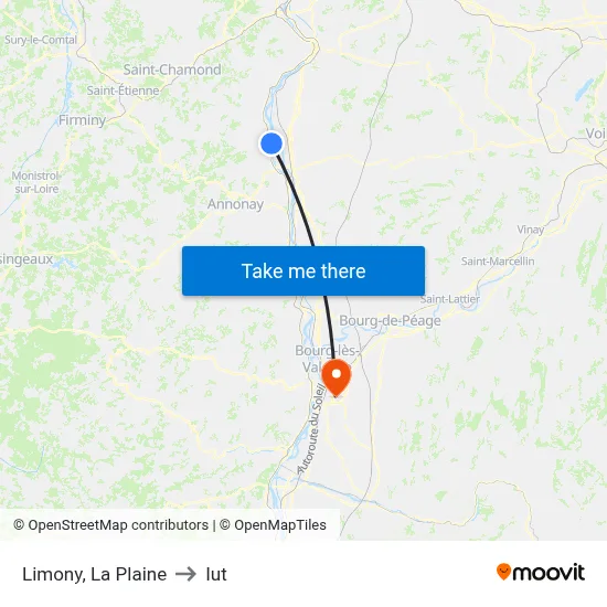 Limony, La Plaine to Iut map