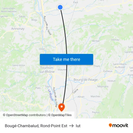 Bougé-Chambalud, Rond-Point Est to Iut map