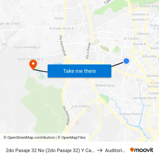 2do Pasaje 32 No (2do Pasaje 32) Y Calle 18j No (Felipe Pezo) to Auditorio Fimcp map