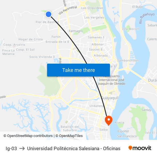 Ig-03 to Universidad Politécnica Salesiana - Oficinas map