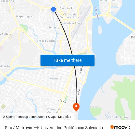 Situ / Metrovia to Universidad Politécnica Salesiana map