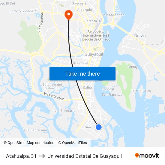 Atahualpa, 31 to Universidad Estatal De Guayaquil map