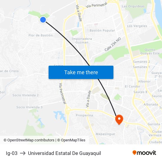 Ig-03 to Universidad Estatal De Guayaquil map