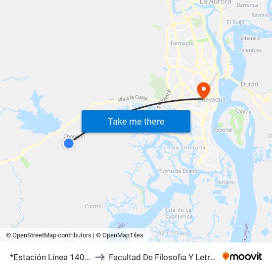 *Estación Linea 140-2 to Facultad De Filosofia Y Letras map