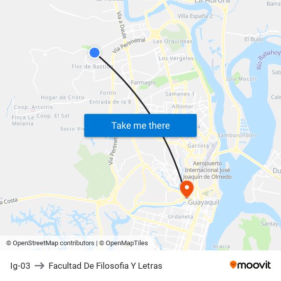 Ig-03 to Facultad De Filosofia Y Letras map