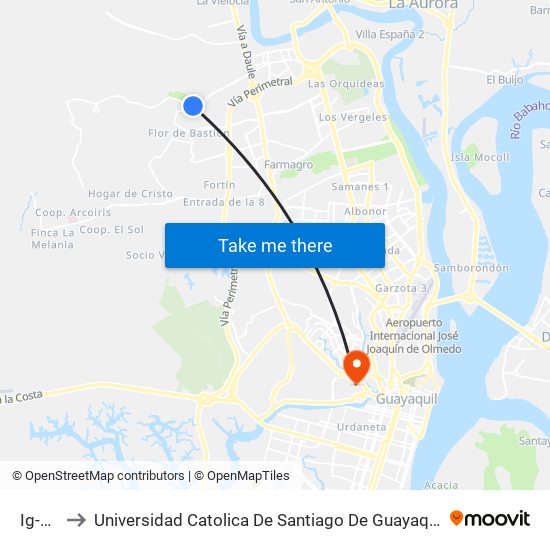 Ig-03 to Universidad Catolica De Santiago De Guayaquil map