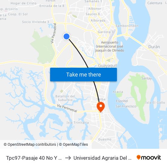 Tpc97-Pasaje 40 No Y 17a No to Universidad Agraria Del Ecuador map