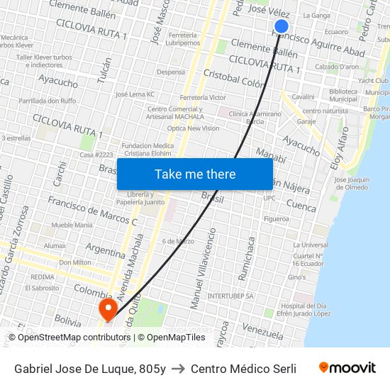 Gabriel Jose De Luque, 805y to Centro Médico Serli map