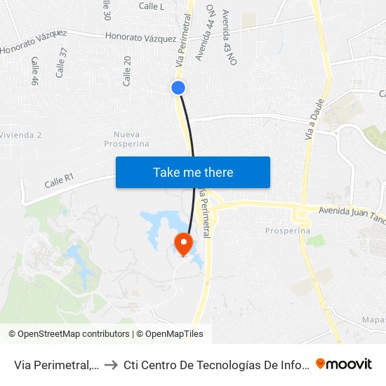 Via Perimetral, 259 to Cti Centro De Tecnologías De Información map