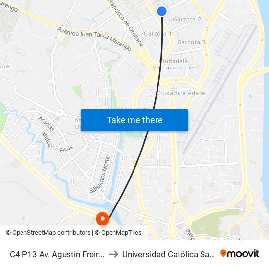 C4 P13 Av. Agustin Freire Y  5 Retorno 16 NE to Universidad Católica Santiago De Guayaquil map