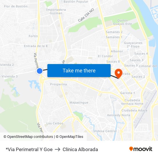 *Via Perimetral Y Goe to Clínica Alborada map