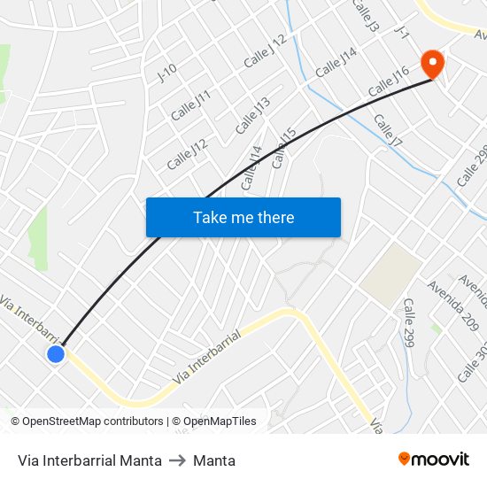 Via Interbarrial Manta to Manta map