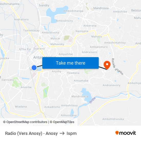 Radio (Vers Anosy) - Anosy to Ispm map