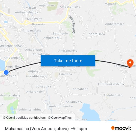 Mahamasina (Vers Ambohijatovo) to Ispm map