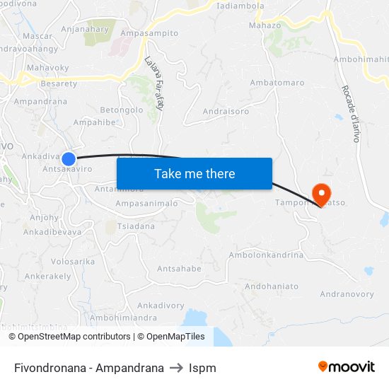 Fivondronana - Ampandrana to Ispm map