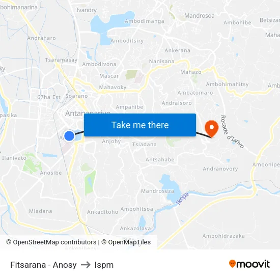 Fitsarana - Anosy to Ispm map
