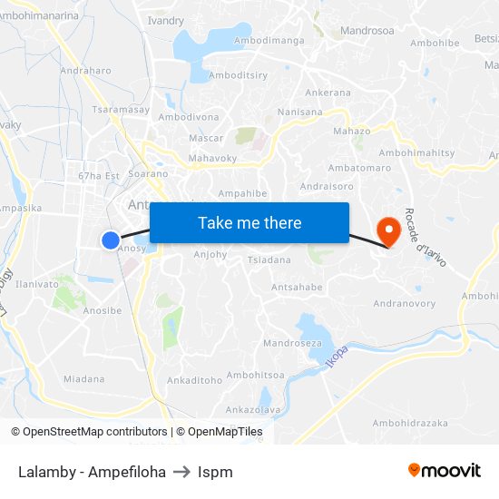 Lalamby - Ampefiloha to Ispm map