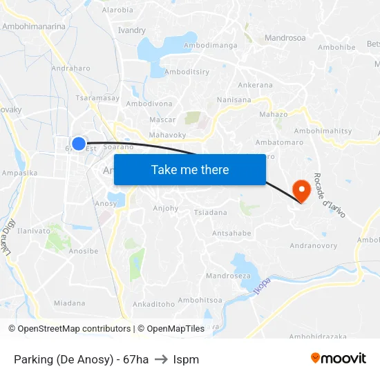 Parking (De Anosy) - 67ha to Ispm map
