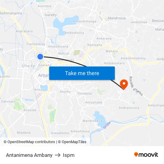 Antanimena Ambany to Ispm map