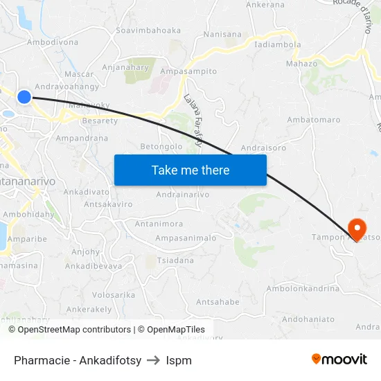Pharmacie - Ankadifotsy to Ispm map
