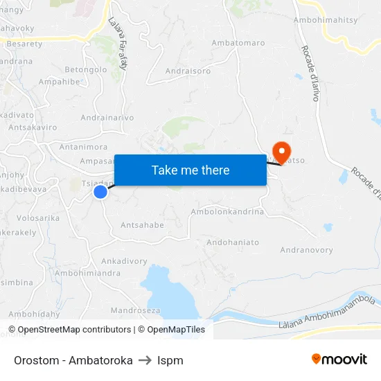 Orostom - Ambatoroka to Ispm map