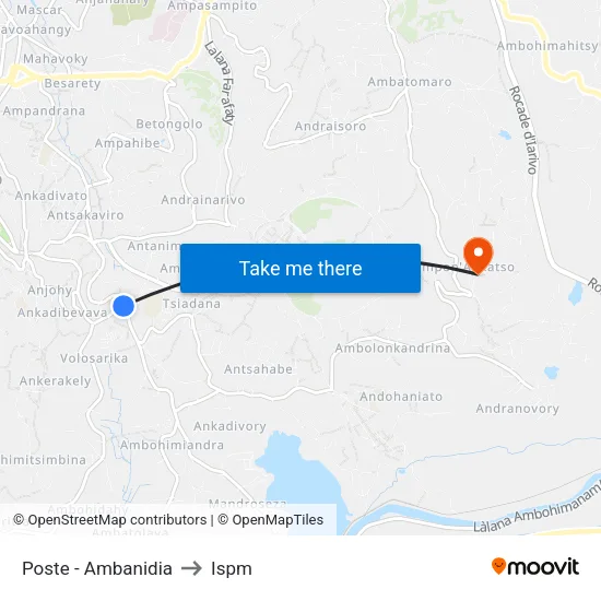 Poste - Ambanidia to Ispm map