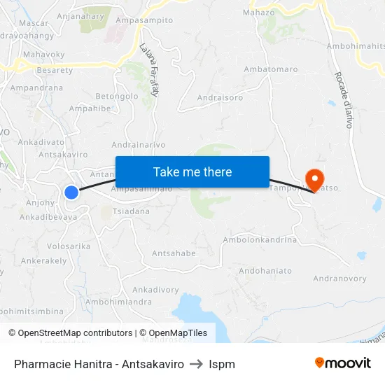 Pharmacie Hanitra - Antsakaviro to Ispm map