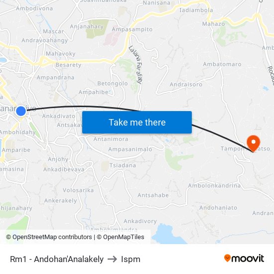 Rm1 - Andohan'Analakely to Ispm map