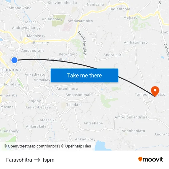 Faravohitra to Ispm map