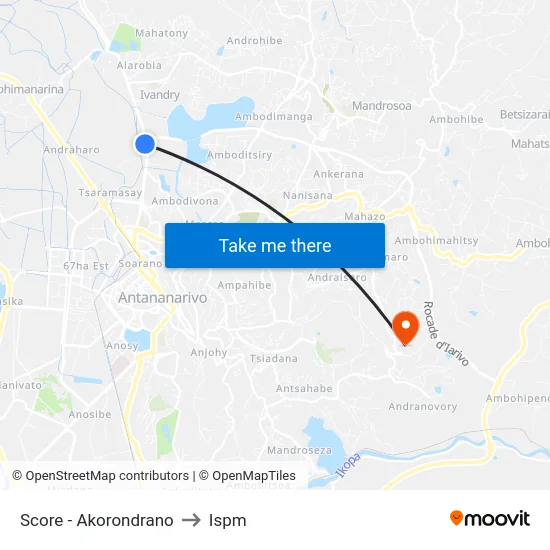 Score - Akorondrano to Ispm map