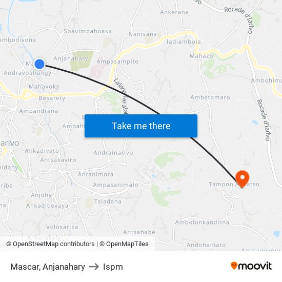 Mascar, Anjanahary to Ispm map