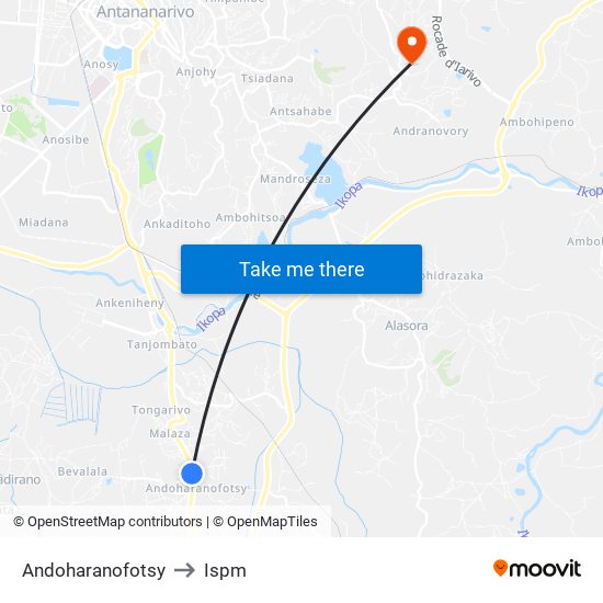 Andoharanofotsy to Ispm map